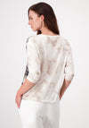 Monari Rhinestone Checked Top, Beige
