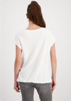 Monari “New York” Text Print Top, White