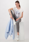 Monari “New York” Text Print Top, White