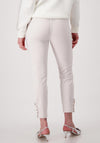 Monari Slim Leg Cargo Style Trousers, Bone