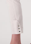 Monari Slim Leg Cargo Style Trousers, Bone