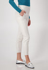 Monari Faux Leather Slim Leg Trousers, Bone