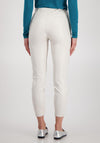 Monari Faux Leather Slim Leg Trousers, Bone
