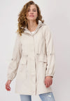 Monari Hooded Adjustable Jacket, Beige