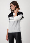 Monari Colour Block Half Zip Vest, Grey