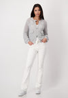 Monari Bootcut Belted Flared Jeans, White