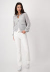 Monari Bootcut Belted Flared Jeans, White