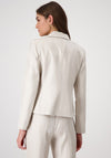 Monari Satin Lapel Collar Blazer, Beige Shimmer