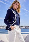 Monari Contrast Detail Blazer, Navy