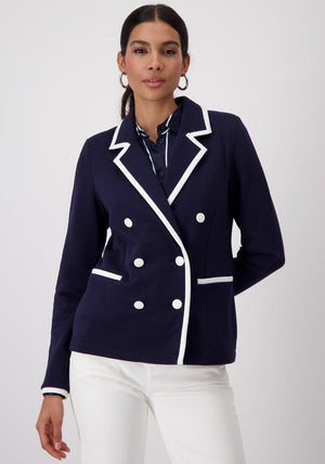 Monari Contrast Detail Blazer, Navy