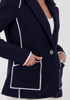 Monari Sweat Contrast Trim Blazer, Navy