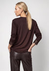 Monari Round Neckline with Lace Detail Blouse, Brown