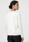Monari Rhinestone Trim Knit Blouse, White