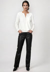 Monari Rhinestone Trim Knit Blouse, White