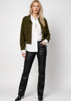 Monari Wool-Blend with Button Detail Cardigan, Olive Green