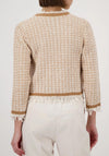 Monari Fringe Tweed Style Cardigan, Tan