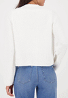 Monari Fringed Sequin Knit Cardigan, Off White