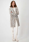 Monari Leopard Fluffy Knit Coat, Beige