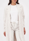 Monari Stud Detail Knitted Coatigan, Beige