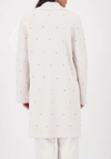 Monari Stud Detail Knitted Coatigan, Beige