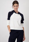 Monari Colour Block Short Hoodie, Off White