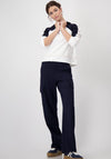 Monari Colour Block Short Hoodie, Off White