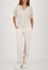 Monari Ajour Knit Hooded Cardigan, Beige