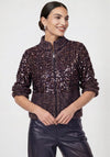 Monari Sequin Tweed Style Jacket, Brown