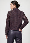 Monari Sequin Tweed Style Jacket, Brown