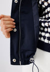 Monari Short Light Hooded Jacket, Navy
