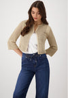 Monari Rhinestone Embellished Cardigan, Beige