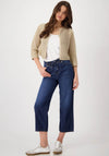Monari Rhinestone Embellished Cardigan, Beige