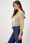 Monari Rhinestone Embellished Cardigan, Beige