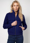 Monari Knit Flap Pocket Jacket, Navy