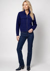 Monari Knit Flap Pocket Jacket, Navy