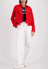 Monari Short Layered Trench Coat, Red
