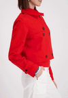 Monari Short Layered Trench Coat, Red