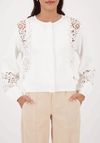 Monari Lace Insert Cardigan, Off White