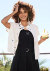 Monari Button-Down Stand Up Collar Jacket, White
