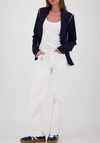 Monari Charm Detail Wide Leg Jeans, White