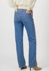Monari Contrast Stripe Wide Leg Jeans, Blue
