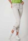 Monari Embellished Cropped Skinny Jeans, Beige