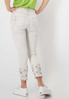 Monari Embellished Cropped Skinny Jeans, Beige