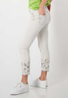 Monari Embellished Cropped Skinny Jeans, Beige