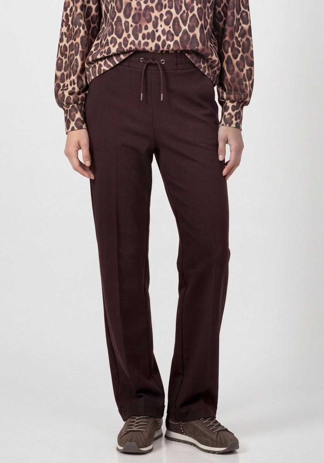 Monari Straight Leg Joggers, Brown