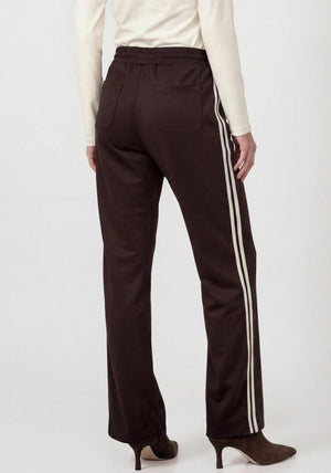 Monari Wide Leg with Stripe Detail Joggers, Brown