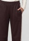 Monari Wide Leg with Stripe Detail Joggers, Brown