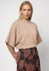 Monari Knitted with Batwing Sleeves Jumper, Beige