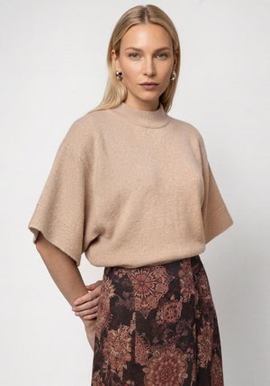 Monari Knitted with Batwing Sleeves Jumper, Beige