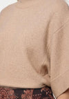 Monari Knitted with Batwing Sleeves Jumper, Beige
